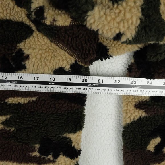 American Eagle Bomber jacket Womens Small Green Camo Full Zip Streetwear Fleece - Picture 9 of 11